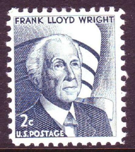 1966 Frank Lloyd Wright Single 2c Postage Stamp - MNH, OG - Scott 1280