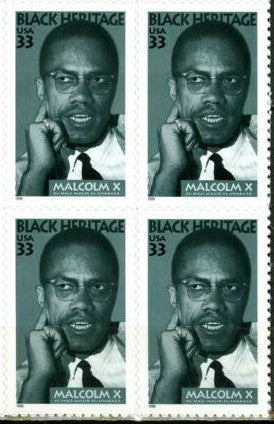 1999 - Malcolm X Block Of 4 33c Stamps - Sc# 3273 - MNH, OG - CX648a