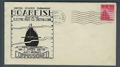VEGAS - 1944 Submarine USS Boarfish Commission Spader Cover - Groton - FH122