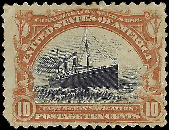 VEGAS - 1901 10c 1st Ocean Navigation - Scott299 - M, NG - Small Perf Tear Top