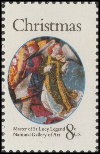 1972 Christmas Angels Master Of St Lucy Legend Single 8c Postage Stamp - Sc 1471 - MNH - CW429