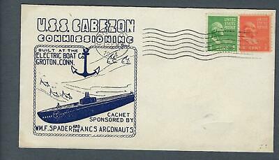 VEGAS - 1944 Submarine USS Cabezon Commission Spader Cover - Groton - FH175