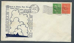 VEGAS - 1945 Submarine USS Clamagore Launch Spader Cover - Groton - FH150