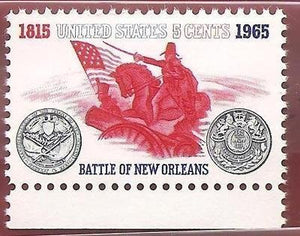 1965 U.S. Battle Of New Orleans Single 5c Postage Stamp  - Sc# 1261 - MNH,OG