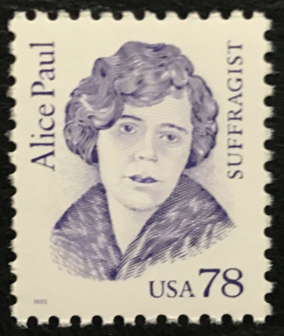 1995 Alice Paul Women's Suffrage Single 78c Postage Stamp - MNH, OG - Sc# 2943