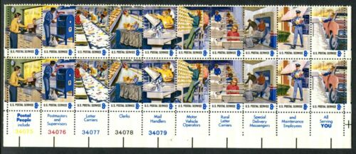 1973 USPS Rural Mail Delivery Strip Of 20 8c Postage Stamps - Scott 1489-1498a