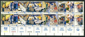 1973 USPS Rural Mail Delivery Strip Of 20 8c Postage Stamps - Sc# 1489-1498a