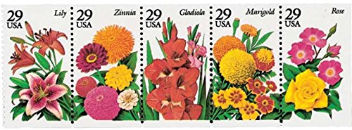 1994  Summer Garden Flowers Strip of 5 29c Postage Stamps - Sc# 2829-2833-  MNH,OG