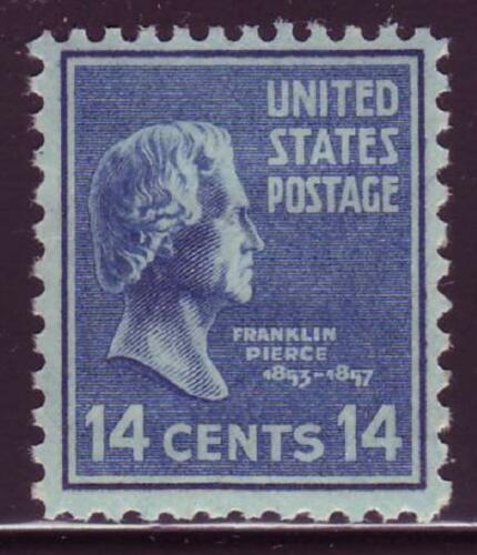 1938 President Franklin Pierce Single 14c Postage Stamp -  Scott 819 -  MNH,OG