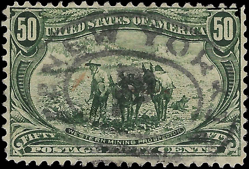 VEGAS - 1898 50c Trans-Mississippi - Scott291 - Nice Centering! - No Sign Flaws!