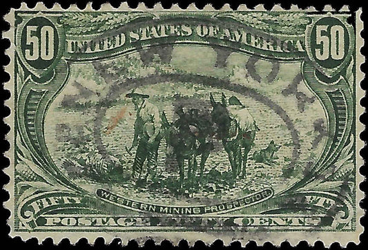 VEGAS - 1898 50c Trans-Mississippi - Scott291 - Nice Centering! - No Sign Flaws!
