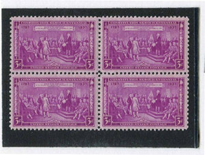 1937 Adoption of the Constitution Block of 4 5c Postage Stamps  - Sc#798 - MNH,OG