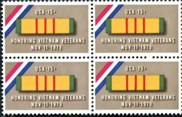 1979 Honoring Vietnam Veterans Block Of 4 15c Postage Stamps - Sc# 1802 - MNH, OG - CT73a