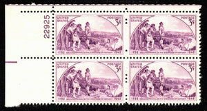 1942 Kentucky Statehood Plate Block of 4 3c Postage Stamps - MNH, OG - Sc# 904