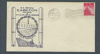 VEGAS - 1943 Submarine USS Cabezon Keel Laid Spader Cover - Groton - FH177