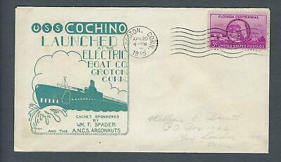 VEGAS - 1945 Submarine USS Cochino Launch Spader Cover - Groton - FH144