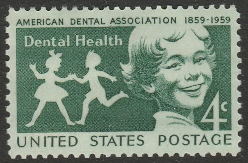 1959 Dental Health Single 4c Postage Stamp - Scott 1135 - MNH, OG - CX587