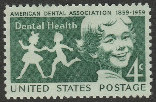 1959 Dental Health Single 4c Postage Stamp - Sc# 1135 - MNH, OG - CX587