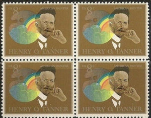 1973 Henry O Tanner Block of 4 8c Postage Stamps - MNH, OG - Sc# 1486