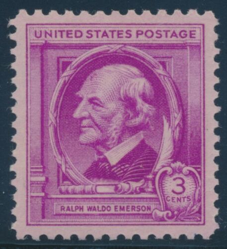 1940 Ralph Waldo Emerson Single 3c Postage Stamp -  Sc# 861 -  MNH,OG