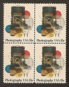 1978 Photography Block Of 4 15c Postage Stamps - Sc# 1758 - MNH, OG - CT79a