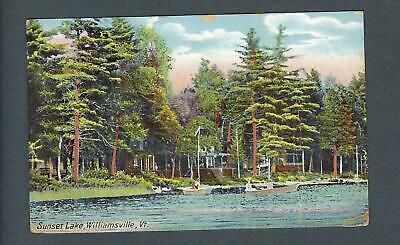 VEGAS - 1909 Postcard - Williamsville, VT, Sunset Lake With Message - FD341