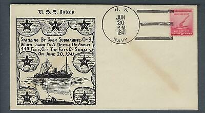 VEGAS - 1941 USS Falcon Over Sunk Submarine 0-9 Off Isles Of Shoals Cover -FJ207