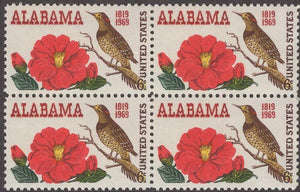 1969 Alabama Statehood Block Of 4 6c Postage Stamps- MNH, OG - Sc# 1375 - DS180