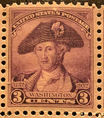 1932 George Washington Single 3c Postage Stamp - Scott708  - MNH,OG
