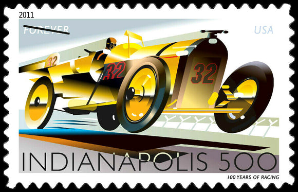 2011 Indianapolis 500 Centennial Single Forever Postage Stamp - MNH, OG - Sc# 4530