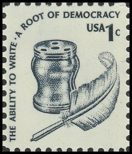 1975-81 Ability To Write Democracy Single 1c Postage Stamp - Sc# 1581 - MNH, OG - CX475