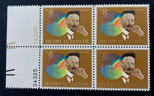 1973 Henry O Tanner Plate Block of 4 8c Postage Stamps - MNH, OG - Sc# 1486