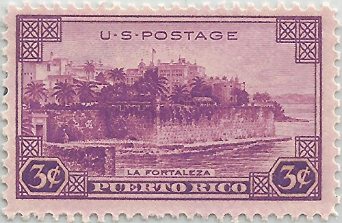 1937 Puerto Rico Territorial Single 3c Postage Stamp  - Scott 801 - MNH,OG