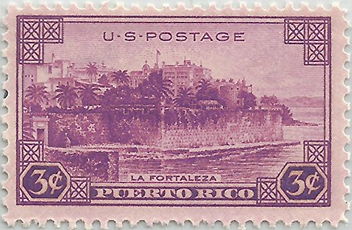 1937 Puerto Rico Territorial Single 3c Postage Stamp  - Sc# 801 - MNH,OG