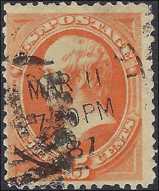 VEGAS - 1879 15c Webster - Scott189 - Centered Date Postmark