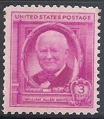 1948, William Allen White, Single 3c Postage Stamp  - Scott 960  -  MNH,OG