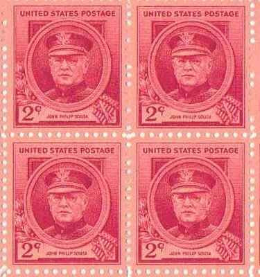 John Philip Sousa Set of 4 2c Postage Stamps  - Scott 880 - MNH,OG