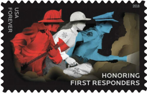 Honoring First Responders Single Forever Postage Stamp - MNH, OG - Scott 5316