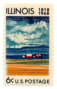 1968 Illinois Statehood Single 6c Postage Stamp  - Sc# 1339 -  MNH,OG