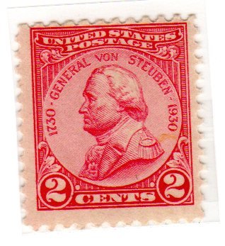 1930 General Von Steuben Single 2c Postage Stamp -Scott689- MNH,OG