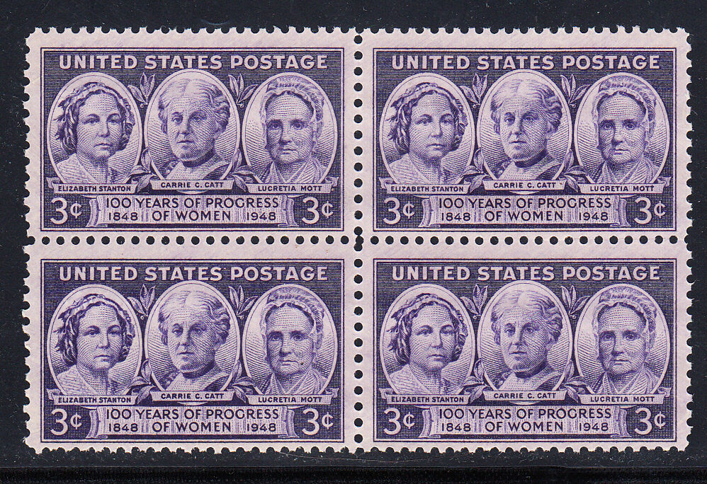 1948 Progress of Women Block Of 4 3c Postage Stamp - MNH, OG - Scott 959 - DS190