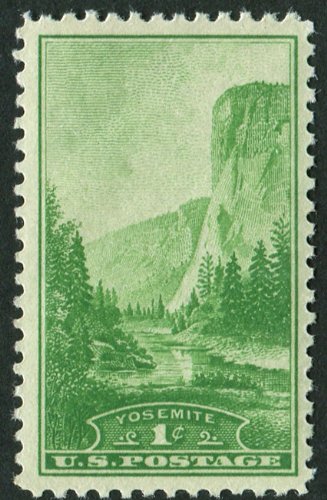 1934 El Captain Yosemite National Park  Single 1c Postage Stamp - Scott740 - MNH,OG