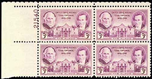 1936 Texas Centennial Plate Block of 4 3c  Postage Stamps  -Sc# 776 - MNH,OG
