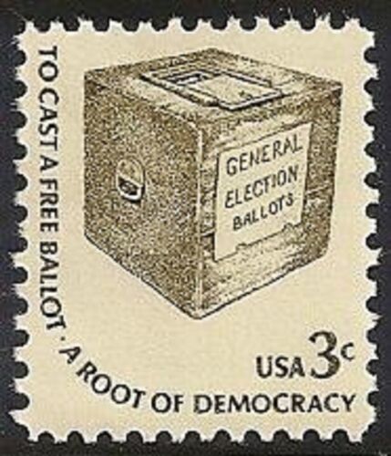 1975-81 Democracy - To Cast A Free Ballot -  Single 3c Postage Stamp - Sc# 1584 - MNH, OG - CX473