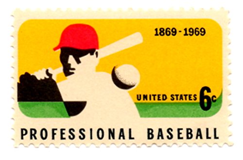 1969 Professional Baseball Single 6c Postage Stamps  - Scott 1381 -  MNH,OG