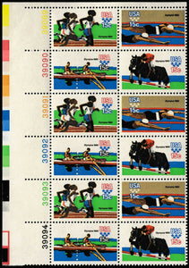 1979 1980 Olympics Plate Block of 12 15c Postage Stamps - MNH, OG - Sc# 1791-1794