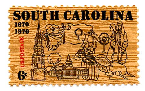 1970 South Carolina Statehood Single 6c Postage Stamp - Sc#1407 - MNH,OG