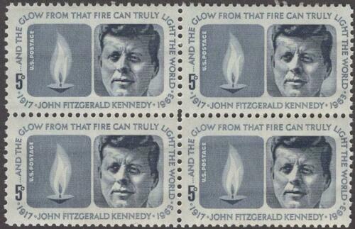 1965 President John F Kennedy Block Of 4 5c Postage Stamps - MNH, OG - Scott 1246`- CX271a