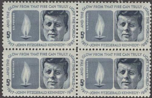 1965 President John F Kennedy Block Of 4 5c Postage Stamps - MNH, OG - Sc# 1246`- CX271a