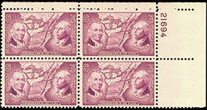 1937 Northwest Ordinance Plate Block of Four 3c Postage Stamps - Sc# 795, MNH, OG